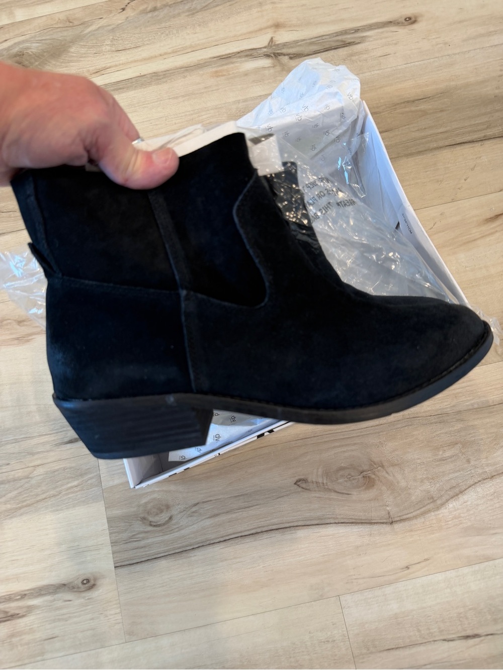 DV Black Suede Booties NIB size 10